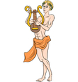 greek god apollo cartoon vector image