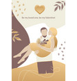 valentines day card story or poster abstract man vector image vector image