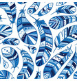 feathers seamless pattern in boho style vector image vector image