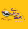 happy new year 2021 speedometer view vector image vector image