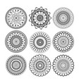relax mandala set abstract ethnic model mandalas vector image vector image