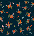 seamless pattern with flowers and leaves vector image