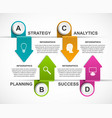 abstract options infographics template vector image