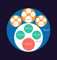 college education program nested circle vector image vector image
