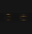 gold line light glow with sparkle and flare shine vector image vector image