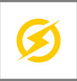lightning bolt icon electric power vector image