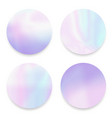 soft fluid holographicgradient round frames set vector image vector image