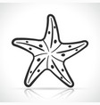 starfish icon design on white background vector image vector image