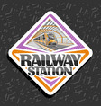 logo for railway station vector image