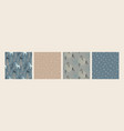 set of four christmas seamless patterns vector image