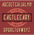 vintage label typeface vector image