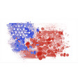 watercolor painting flag america abstract vector image