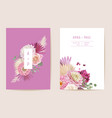 wedding rose dahlia floral invitation dry vector image