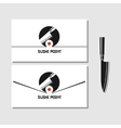 logo design element sushi roll japan vector image