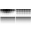 set of vertical gradient halftone dots backgrounds vector image