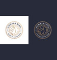 beauty women logo branding template luxury line vector image vector image