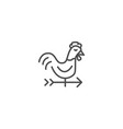 chicken wind vane icon vector image vector image