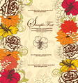 floral background greeting card vector image