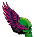 human skull digital draw vector image vector image