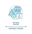 off-peak seasons travel turquoise concept icon vector image