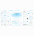 a set thin elements on topic topography vector image