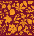 autumn leaves stylish background fall seamless vector image