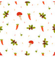 autumn seamless pattern with bright leaves acorns vector image vector image