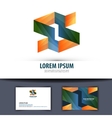 business logo icon emblem template card vector image