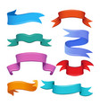 different banners and ribbons in cartoon style vector image