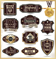 luxury gold and brown labels vector image