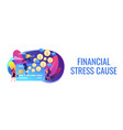 overspending concept banner header vector image vector image