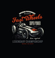 an old vintage racing car vector image
