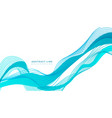 futuristic minimal flowing blue line shapes vector image vector image