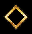 gold diamond frame on glitter vector image vector image