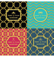 golden trendy and stylish decoration patterns set vector image