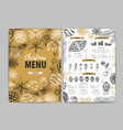restaurant christmas holiday menu design vector image