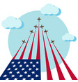 air show for celebrate the national day of usa vector image vector image