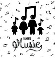 family is music cartoon concept musical note vector image