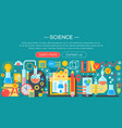 flat design concept of science horizontal banner vector image vector image
