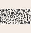 leaves branch and hand drawn doodle scribble vector image vector image