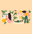 life balance flat composition vector image vector image