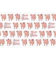 new year 2019 seamless pattern with five pigs vector image vector image