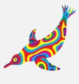 penguin abstract colorfully vector image vector image