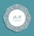 round lace doily with cutout border pattern vector image vector image