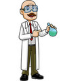 scientist teacher cartoon character vector image vector image