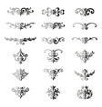 set of flourishes calligraphic elegant ornament vector image vector image