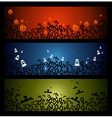happy halloween trick or treat web banners set vector image