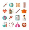 medical icons set vector image