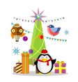 winter holidays concept in flat design vector image