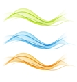 abstract colorful transparent wave collection vector image